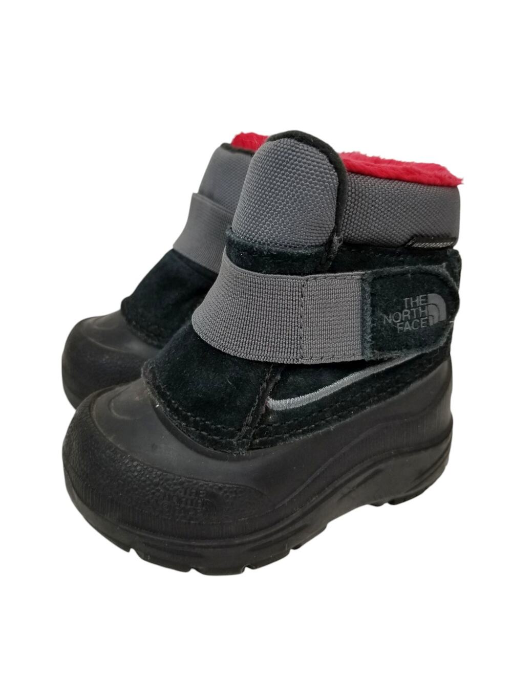 The North Face Unisex Boys Girls Baby Snow Winter Waterproof Boots Black Red 4